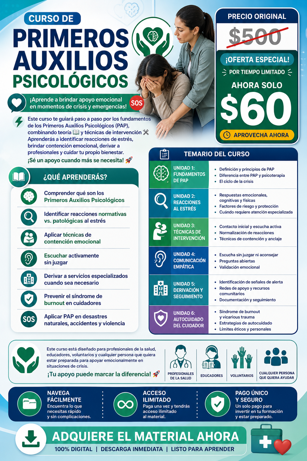 Curso de Primeros Auxilios Psicológicos